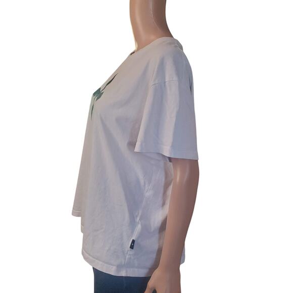 SMFK Official Size S Compass Cross Vintage Oversized Tee White FLAW - Picture 2 of 9